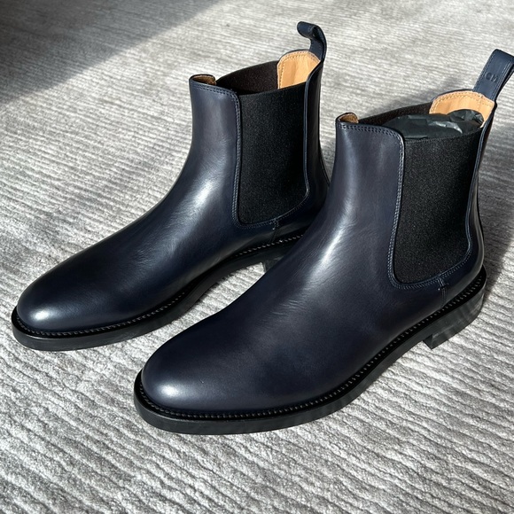 Club Monaco Chelsea Boot Made in Italy DarkNavy Blue Size 12